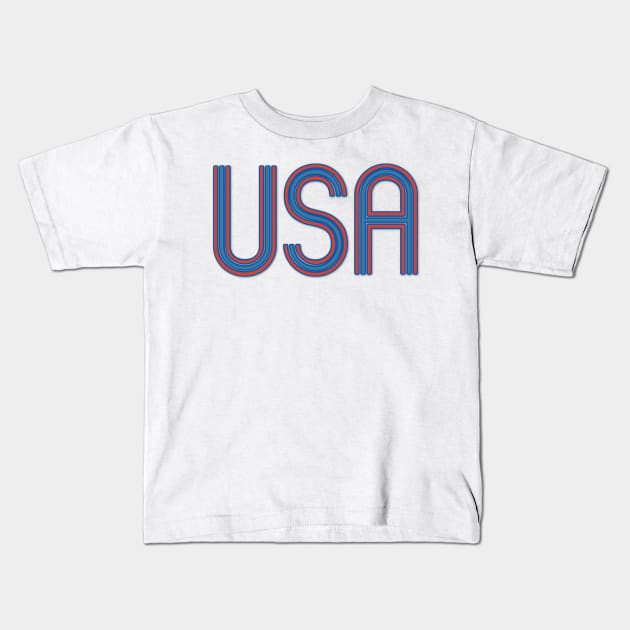 4th of July Happy Birthday USA Kids T-Shirt by DesignsbyZazz